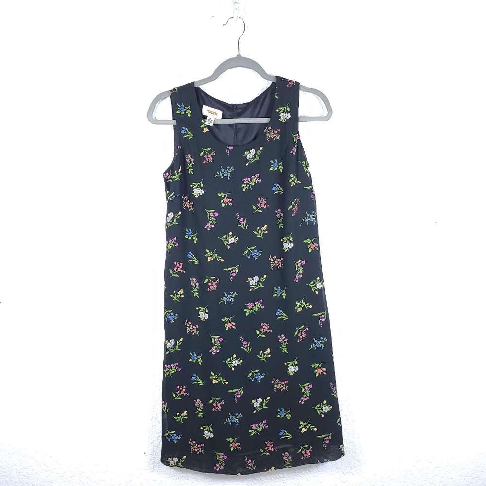 Vintage Talbots Floral Cottagecore Zipper Dress